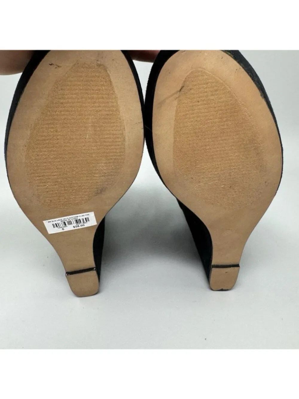 Torrid Black Lace Up Platform Block Heels Closed Toe Size 6 Women’s